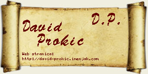 David Prokić vizit kartica